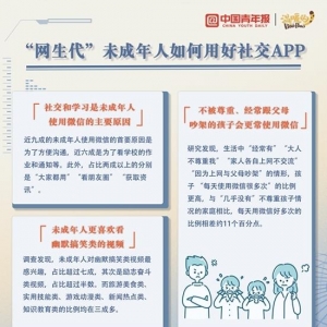 有专属微信号的未成年人超过六成 “网生代”如何用好社交App？