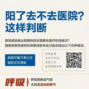 “阳”了去不去医院？五种情况，这样判断，一图读懂