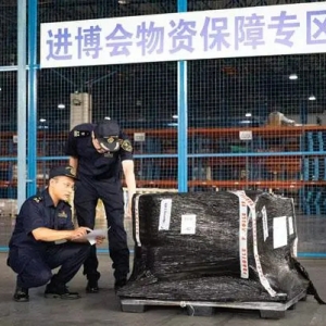 第六届进博会首票进境展品抵沪通关，“绿色”轮胎“打头阵”