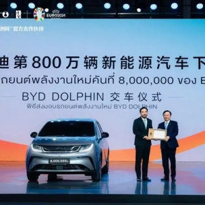 比亚迪海豚纯电小车第 70 万辆下线